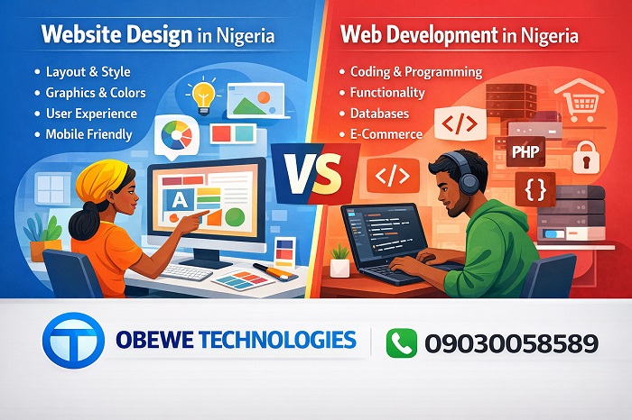 Website Design vs Web Development in Nigeria
